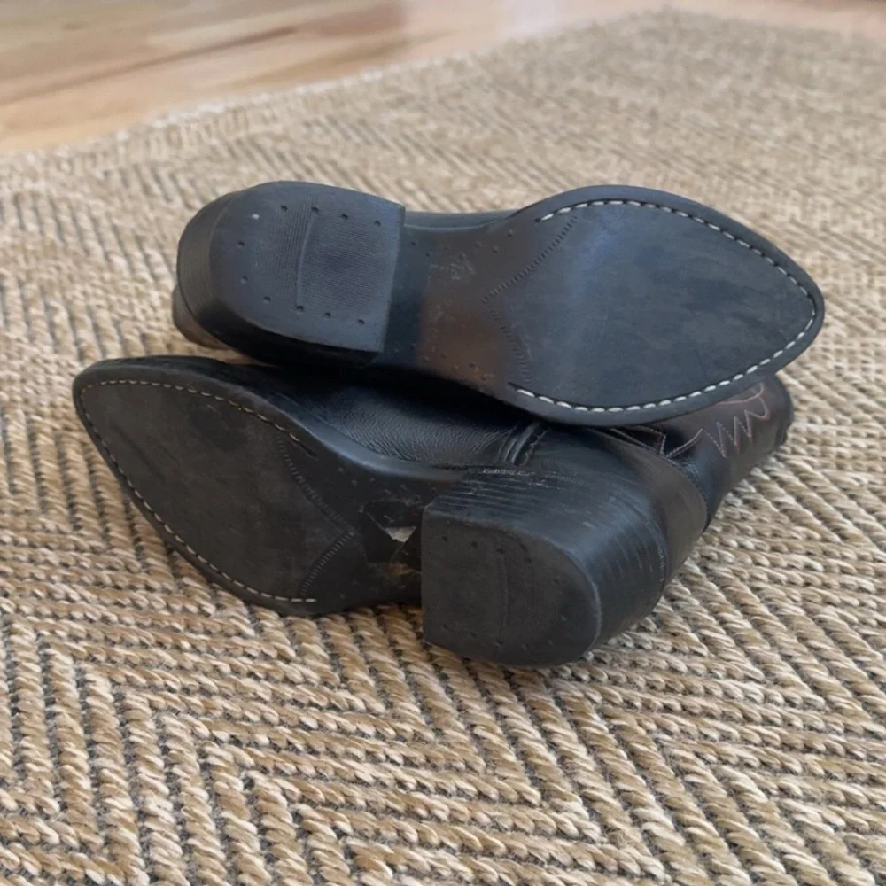 Old West Kids Black‎ Western Pull On Boots Size 12.5
